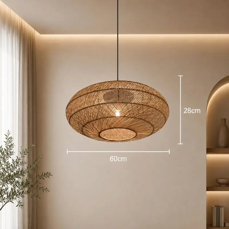 Suspension Rotin Moderne Intérieur - 60 x 28 cm