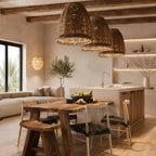 Suspension Rotin Salon