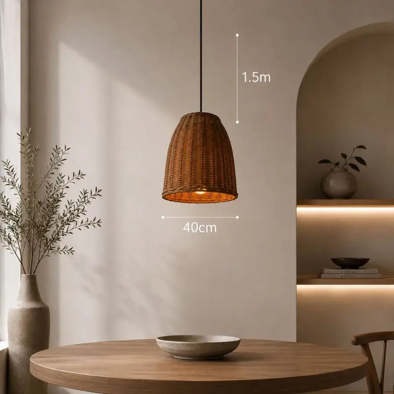 Suspension Rotin Salon - 40 cm