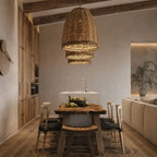 Suspension Rotin Salon