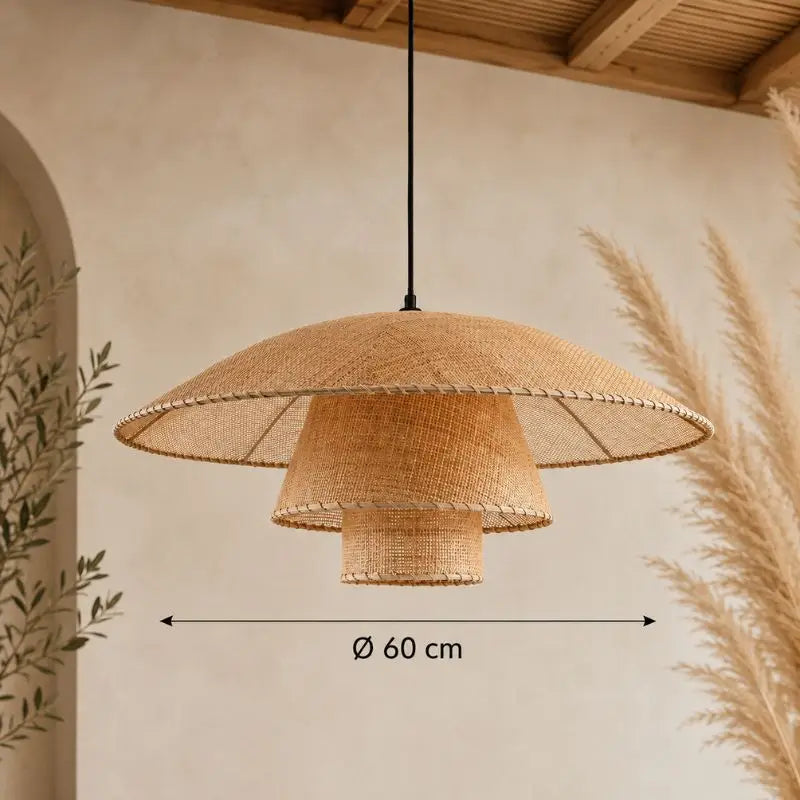 Suspension Rotin Style Japandi - 60 cm