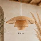 Suspension Rotin Style Japandi - 60 cm