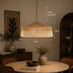 Suspension Rotin Vintage - 60 x 26 cm
