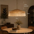 Suspension Rotin Vintage - 80 x 35 cm