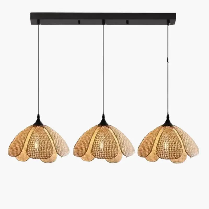 Suspension Triple Rotin - Naturel