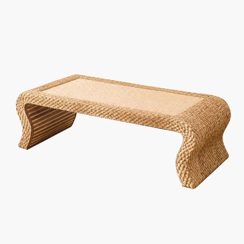 Table Basse à Thé en Rotin