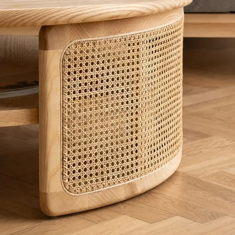 Table Basse de Salon en Rotin