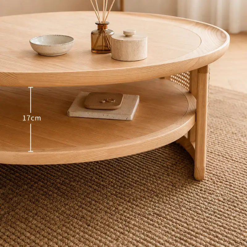 Table Basse de Salon en Rotin