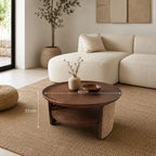 Table Basse de Salon en Rotin - Marron