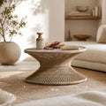 Table Basse en Rotin pour Salon - 80 x 41.5 cm