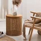 Table Basse en Rotin Ronde