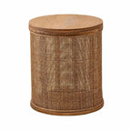 Table Basse en Rotin Ronde - 39 x 45 cm