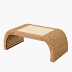 Table Basse Japonaise en Rotin - 100 x 50 x 38 cm
