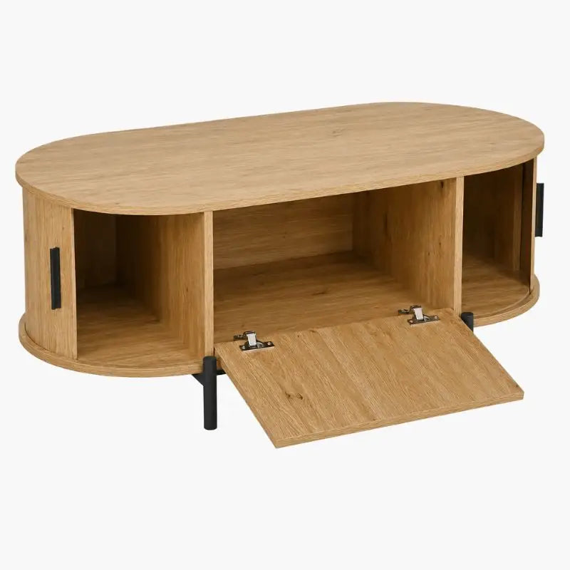 Table Basse Ovale en Rotin