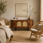 Table Basse Ovale en Rotin