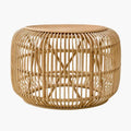 Table Basse Ronde en Rotin - Sans vitre