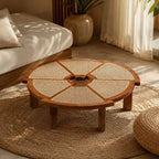 Table Basse Rotin Contemporaine