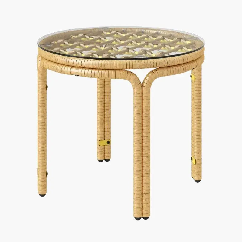 Table Basse Rotin Extérieur - 50 x 44 cm