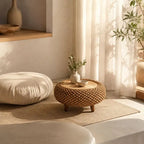 Table Basse Rotin Japonaise