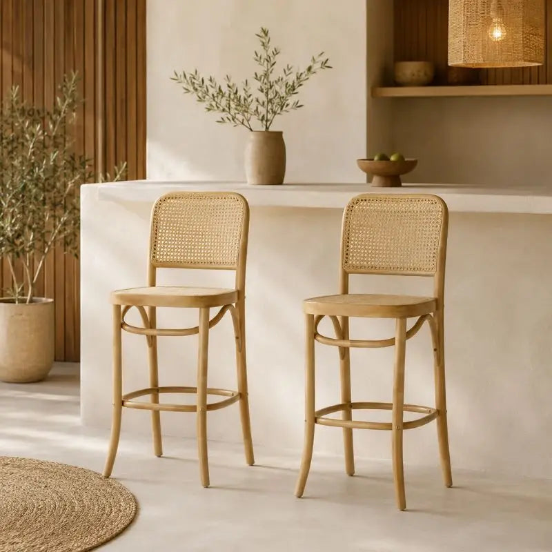 Tabouret Bar en Rotin
