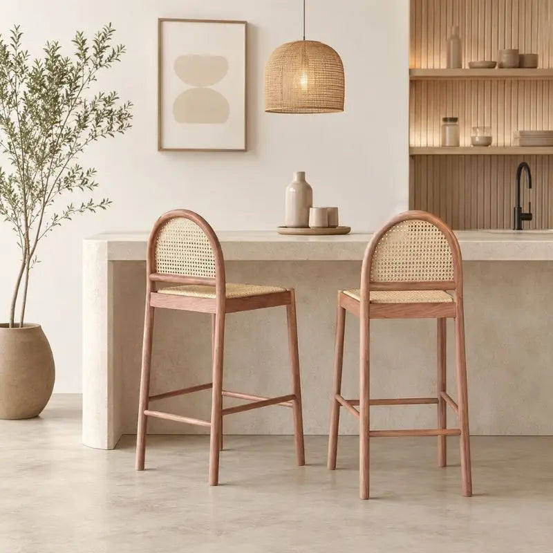 Tabouret Bar Rotin - 44 × 46 × 60 cm