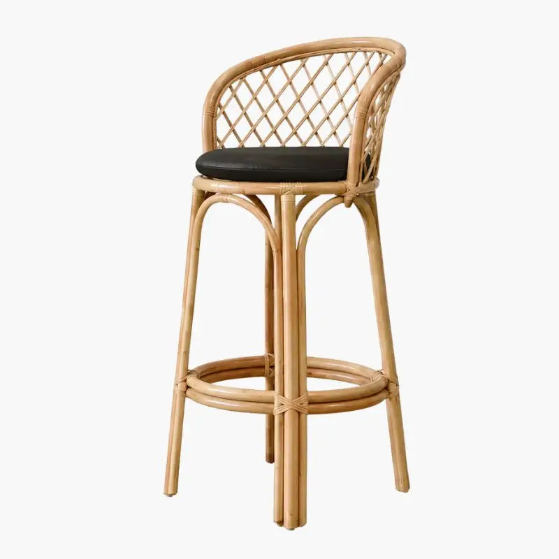 Tabouret de Bar en Rotin - 50 x 55 x 110 cm