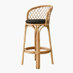 Tabouret de Bar en Rotin - 50 x 55 x 110 cm