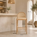 Tabouret de Bar Rotin - 75 cm