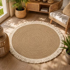 Tapis Rond en Rotin