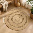 Tapis Rond Rotin - 120 cm