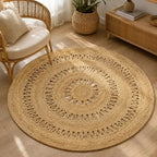 Tapis Rond Rotin - 120 cm